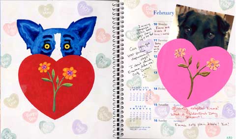 An altered calendar spread for the third week of February.