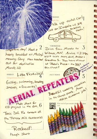 The altered calendar page for the first week of July, including Independence Day.