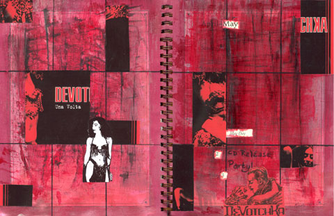 The first altered calendar spread for May.