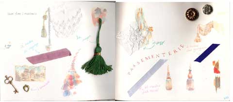 Kristi's Roman Decorations altered book page for the Stampsmith Altered Book Exchange 2002.