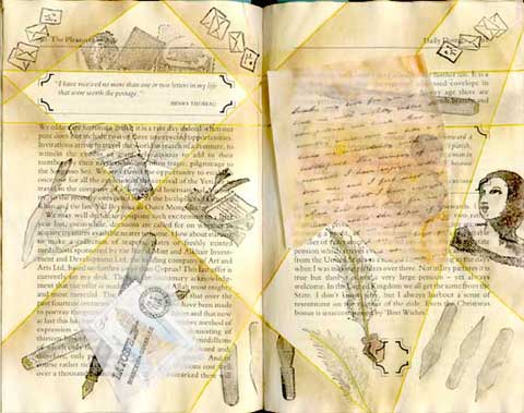 The Pleasure of Letters altered book page.