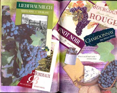 The Pleasure of Wine altered book page.
