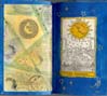 The Moon altered book pages by Ann Kingman.