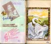Swan Visions altered book pages by Brenna Elton.