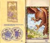 The Eagle altered book spread by Brenna Elton.