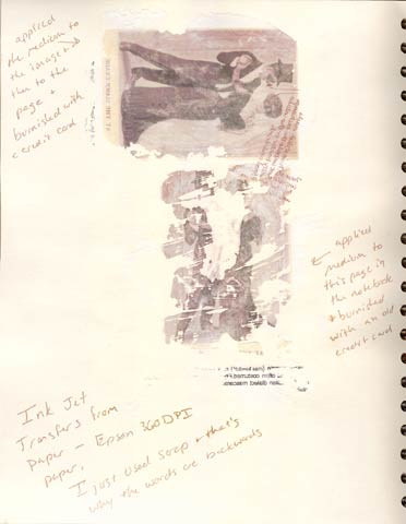 Kristi's additional attempts at ink jet transfers, this time using imaging paper instead of transparencies.