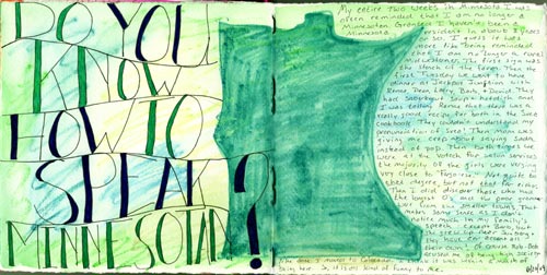 This page reflects the colors of Minnesota and thoughts on speaking Minnesotan.