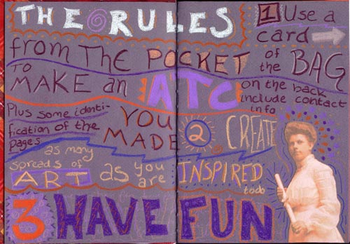 Kristi's spread in her own New Colors journal.