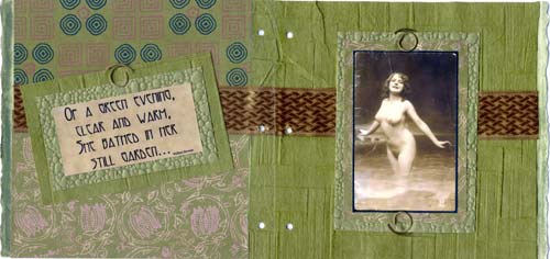 This highly textured spread in Vivian's Green book celebrates the garden.