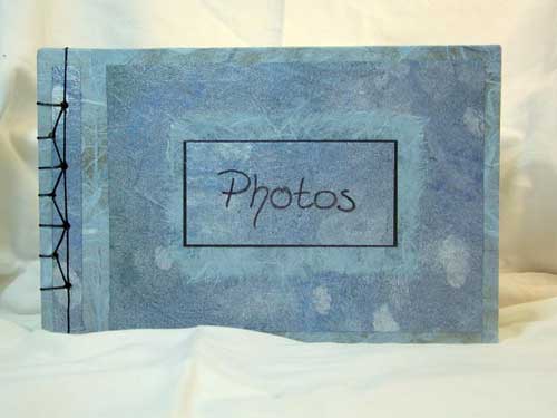 Kristi's hemp leaf stab bound photo album book.