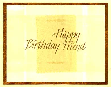 A great birthday card for a male friend.