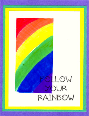 A fun rainbow dream card.