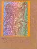 A fun kokipelli card featuring wax paper resist background paper.