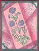 A right, yet softly colored floral grid technique card.