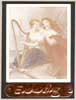 A photo art stamp card colored with chalk.