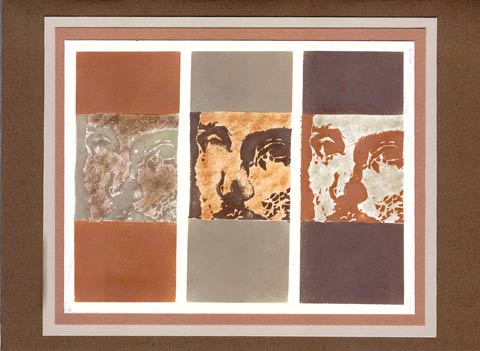 A more earthy color palette suits this warhol-inspired bard card.