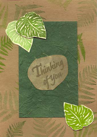 A fun, earthy, Thinking of You card.