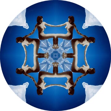 Mandala created from blue art book submission.