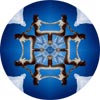 This mandala was created from a digital art piece creatred for an ArtBound collaborative book.
