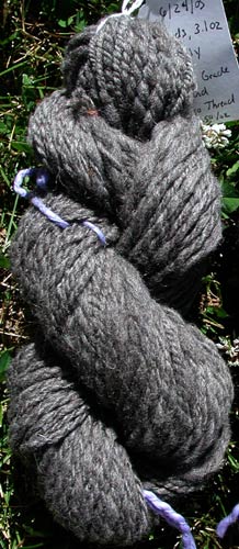 Kristi's second hank of hand spun, 2-ply yarn, spun on her Majacraft Suzie Pro wheel.
