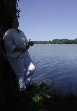 Me, looking over Foot Lake in Minnesota. Photo copyright by Amber Schueler.