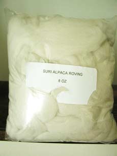 Suri Alpaca Roving from Hannah!