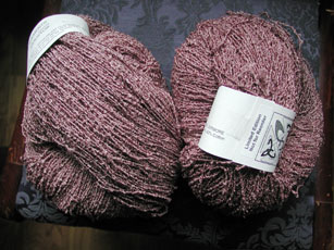Lovely Interlacements Houston rayon/cotton boucle yarn from Amanda.