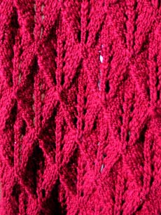 A closer look at Ashley's knit lace.