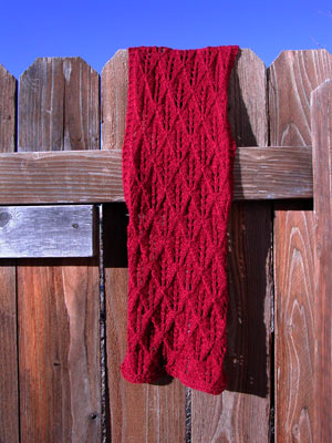 A World Lit Only by Fire lace scarf knit by Ashley.
