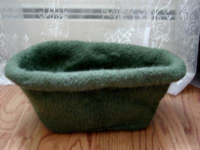 Felted basket.