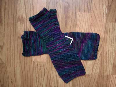 Gauntlets from Mountain Colors Bearfoot Sock Yarn in Meadow