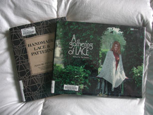 A couple of books about lace from the public library.
