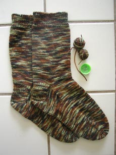 Camo socks for DH made of Regia Stretch