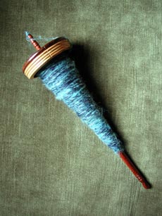 Spindle full of ~1.5 oz of Coopworth from Snow.