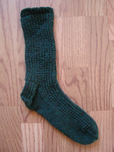 Dad's first pine sock.