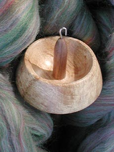 Cascade Mt. St. Helen's drop spindle of 1 oz in weight.