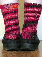 Hand knit dimple clog socks