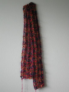 Trendsetter Dune openwork scarf nearly complete.
