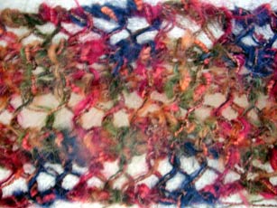 Detail of the openwork in the Dune scarf.