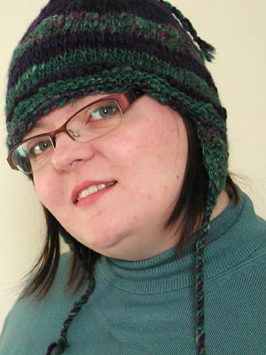 A handspun earflap hat!