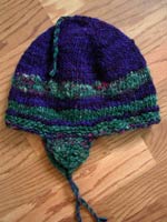 A handspun Earflap Hat
