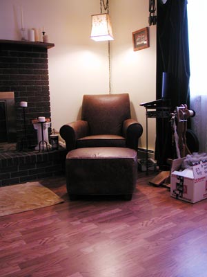 The space that I will be knitting and spinning.