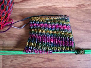 Flatiron Clog Sock #2 in progress.