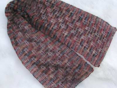 Grandma's mohair Alberta scarf completed!