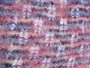 A look at the lace pattern of the Alberta scarf.