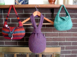 Two variants of Squatty Sidekick and a Lucy bag blocking on the mantel.