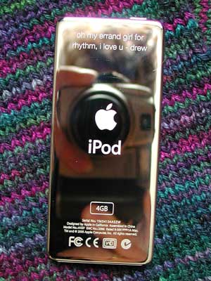 My iPod Nano engraving.