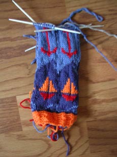 Nautical Blankie swatch of colorway two.