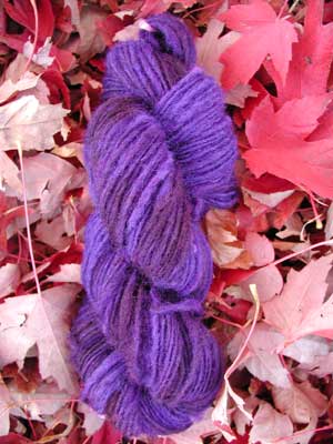 110 yds of hand spun singles from drum carded fiber.