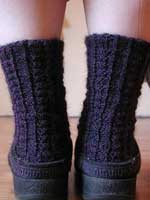 Retro Rib socks from Interweave Knits modified for a worsted weight yarn and to be clog socks.
